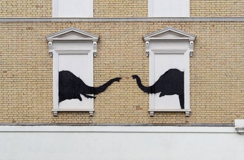 Banksy zoo elephant - banksy,