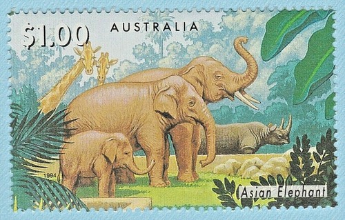 1994 timbro elefante asiatico - timbro,