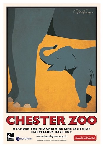 Chester zoo elephant railway - zoo,